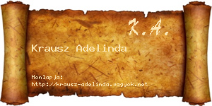 Krausz Adelinda névjegykártya